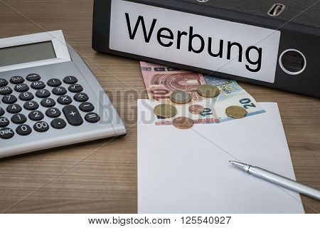 Werbung Written On A Binder