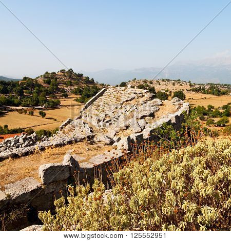 From The Hill In Asia Turkey Selge Old Architecture Ruins And Nature
