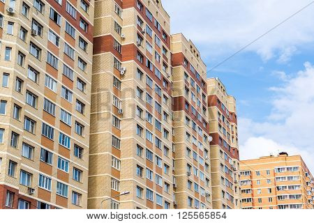 Andreevka, Russia - April 11.2016. The residential complex Uyutniy
