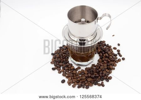 Make Coffee By Stanless Filter