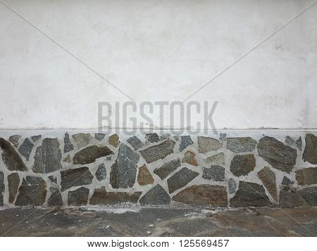 Wall With Stones Finish
