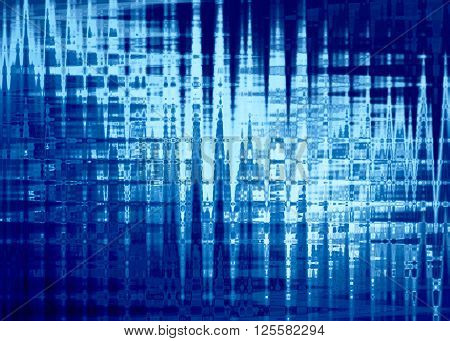 Abstract background in blue colors, imitation polar lights. Horizontal.