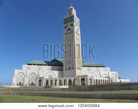 mosque hassan 2 in casablanca, morocco. islam' religion