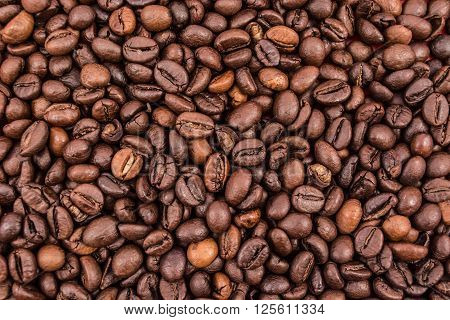 Full frame of coffee beans. Nice background