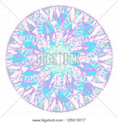 circular pattern purple blue on a white background. vector illustration