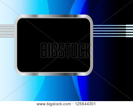 Blue background vector overlap dimension on white background square line for text and message design