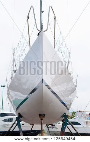 Boat at the shipyard for maintenance in Phuket Thailand
** Note: Shallow depth of field