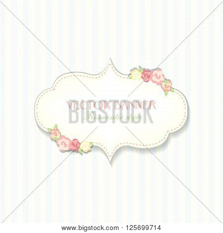 Vector banner in romantic style. vintage frame. eps10