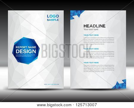 White Cover Annual report design vector illustration