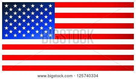 Clean Modern Flag Of The United States Of America. Vector Icon.
