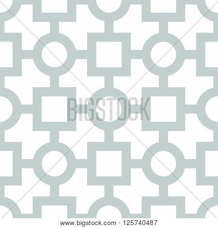 Abstract Simple Gray Geometrical Shapes Vector Seamless Pattern