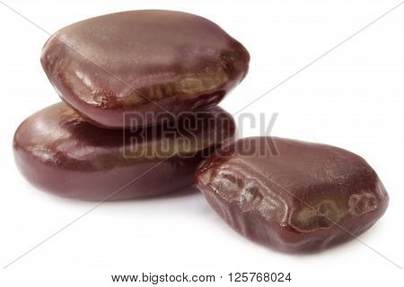 Seeds of entada phaseoloides over white background