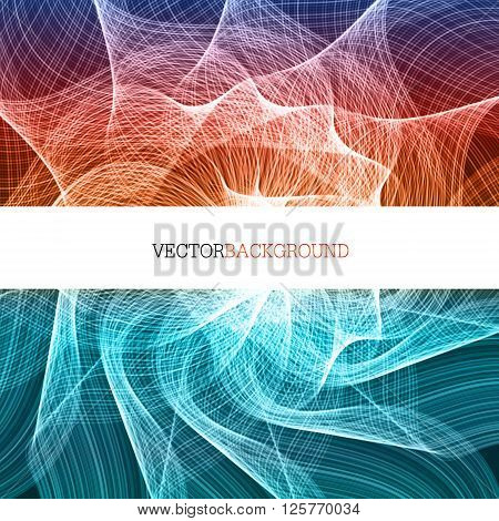 vortex background.  abstract circular seashell . cover. blue and red color