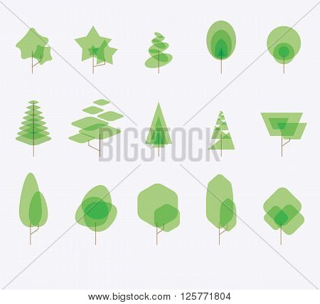 vector of tree form on white background