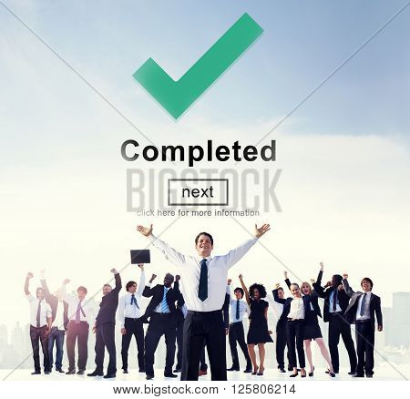 Completed Accomplishment Achievement Finished Success Concept