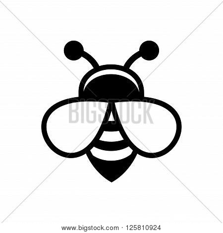 Bee Logo Sign Icon on White Background. Vector illustration