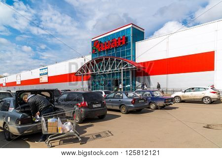 Andreevka, Russia - April 11.2016. Ashan - A large chain stores of food and related products