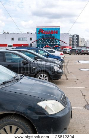 Andreevka, Russia - April 11.2016. Ashan - A large chain stores of food and related products