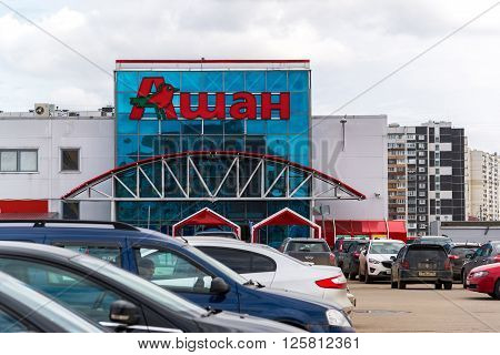 Andreevka, Russia - April 11.2016. Ashan - A large chain stores of food and related products