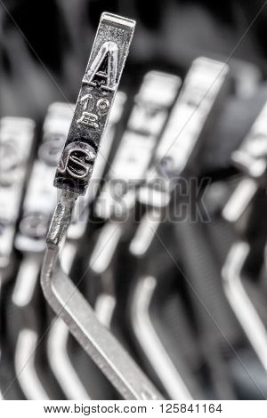 letters of a typewriter