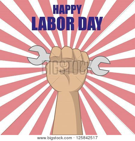 Labor Day Design with the handoff worker holding the wrench
