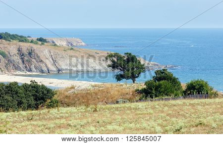 Summer sea coast view with sundy beach (Sinemorets village, Bulgaria).
** Note: Visible grain at 100%, best at smaller sizes