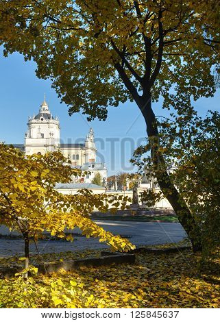 Autumn Lviv City Square.