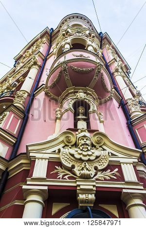 Ancient building architecture. The picture on the theme of historic architecture and art.