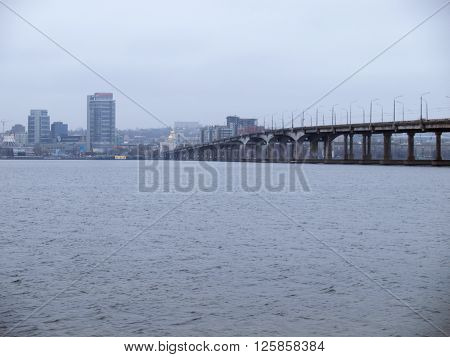Dnipropetrovsk view of the right Bank of the rivercity centre Перевести вGoogleBing