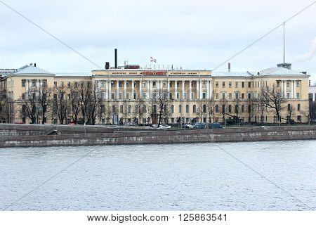 SAINT PETERSBURG, RUSSIA - DECEMBER 2, 2015: Michael's Military Artillery Academy in St. Petersburg