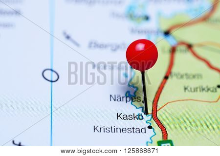 Kasko pinned on a map of Finland