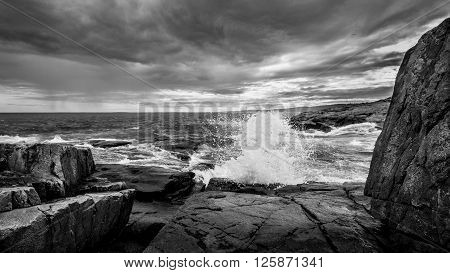 A Crashing Wave at Schoodic Point in Maine
** Note: Visible grain at 100%, best at smaller sizes