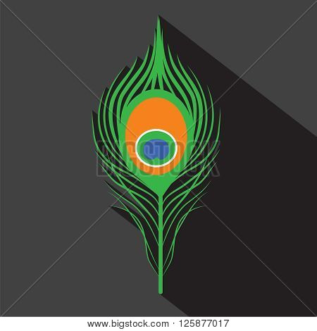 Peacock Feathers Symbol Vector Illustration. EPS 10