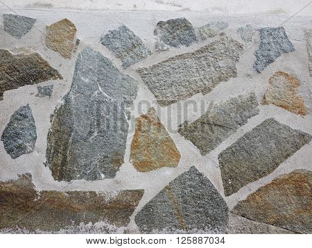 Wall With Stones Finish