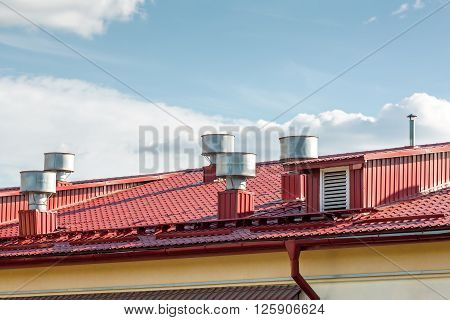 Industrial Metal Roof With Ventilation System