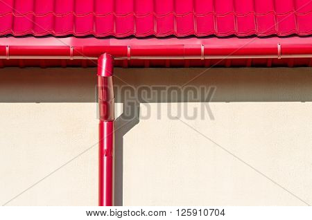 New Rain Water Downspout On Wall