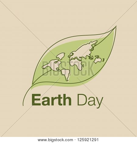 earth day line art style logo icon vector