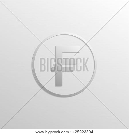 Franks icon with gradients and shadows. Vector illustration