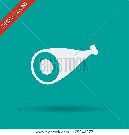 Meat icon Flat design style eps 10