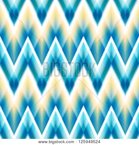 Vector seamless ikat ethnic pattern. Boho design. Ethnic Colored seamless zigzag patten