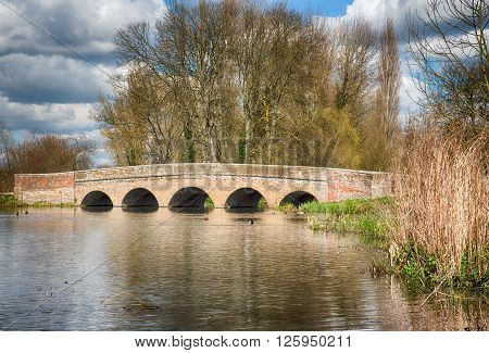 Five Arches Bridge over the river Cray in SidcupKentUK