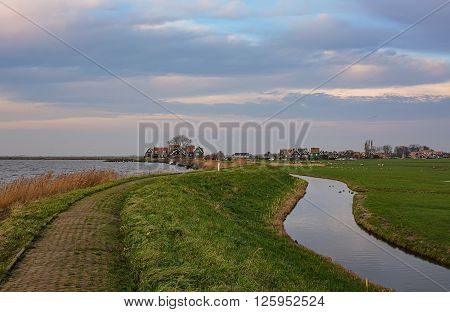 A morning walk on the island of Marken Netherlands.