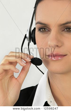 Porträt von einem Teleagenten