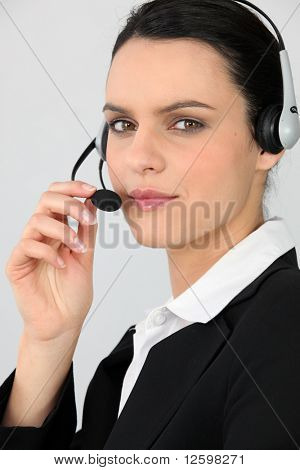 Porträt von einem Teleagenten