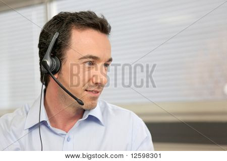 Porträt von einem Teleagenten