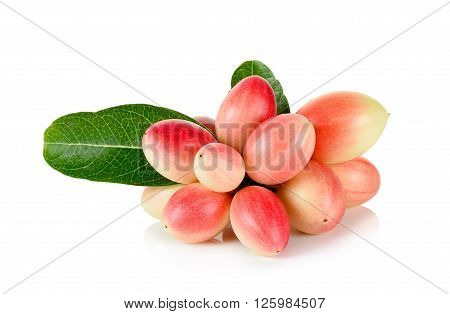 Carunda Or Karonda Isolated On White Background