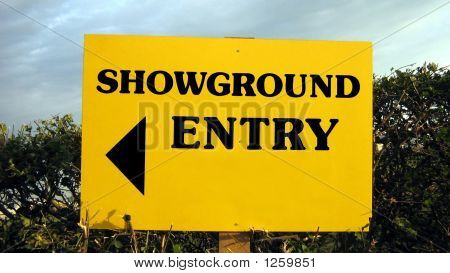 Znak. Wpis Showground znak
