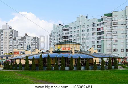 GOMEL BELARUS - APRIL 14 2016: Cafe 