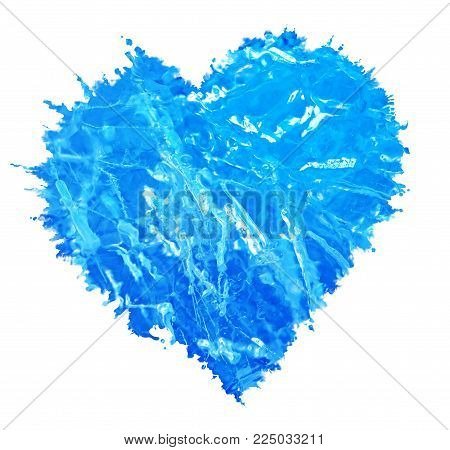 Love Heart . Blie Heart . Ice Shape. Heart Background . Love sign. Valentine's Day.