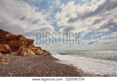 Cyprus - Mediterranean Sea coast. Lara Beach in Paphos district.